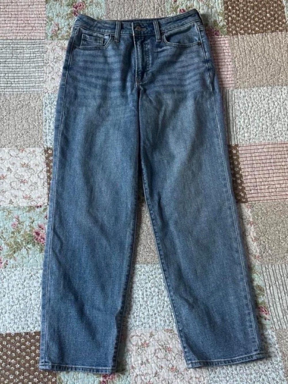 Old Navy "OG Loose" wide-leg baggy light-medium blue jeans